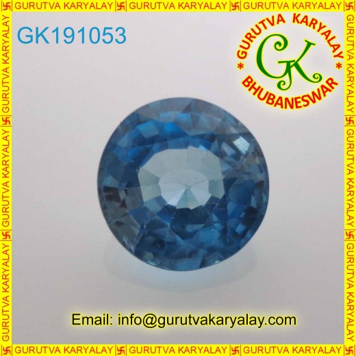 Ratti-7.66 (6.95ct) Govt.Lab Tested Natural Blue Zircon Blue Zircan Venus Gems